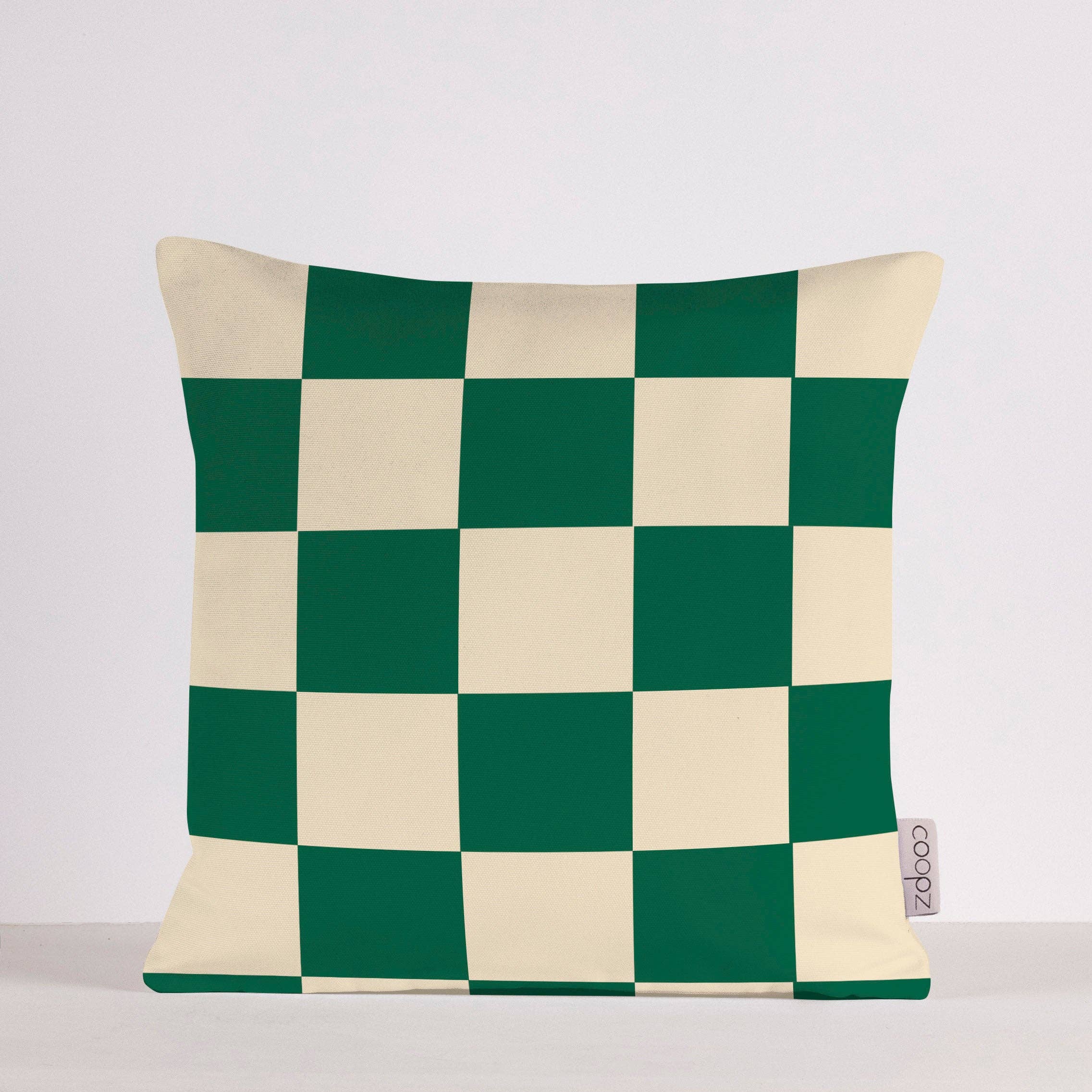 check kussenhoes - groen