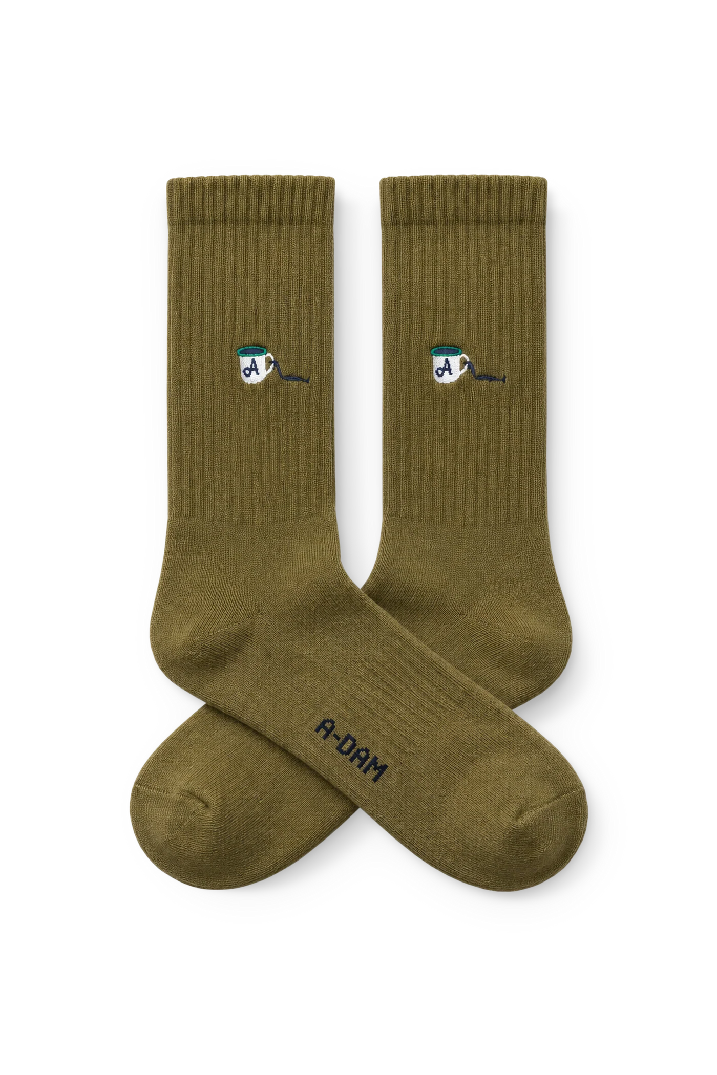 camp cup crew socks green