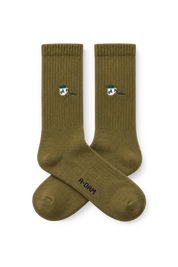 camp cup crew socks green