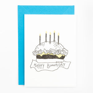 Letterpress kaart - Happy burgerday