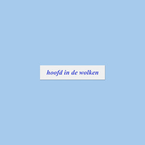 Hoofd in de wolken - Strijklabel op kaartje