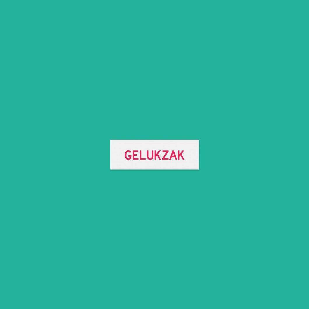 Gelukzak - Strijklabel op kaartje