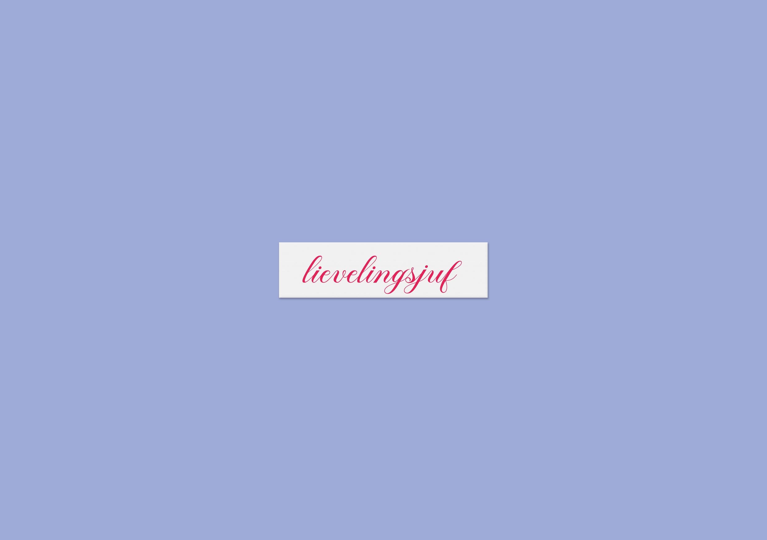 Lievelingsjuf - Strijklabel op kaartje