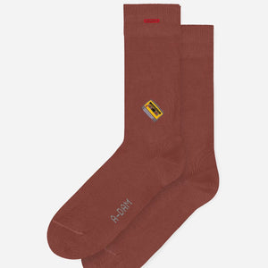 Burgundy cassette tape socks