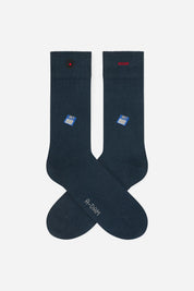 Navy floppy disk socks