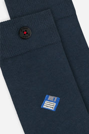 Navy floppy disk socks