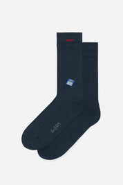 Navy floppy disk socks