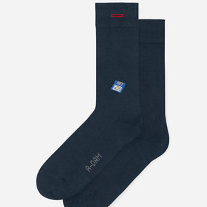 Navy floppy disk socks