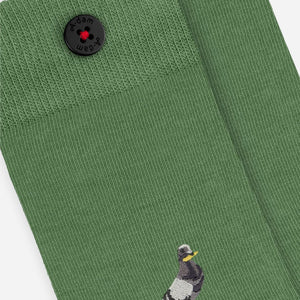 Green pigeon socks