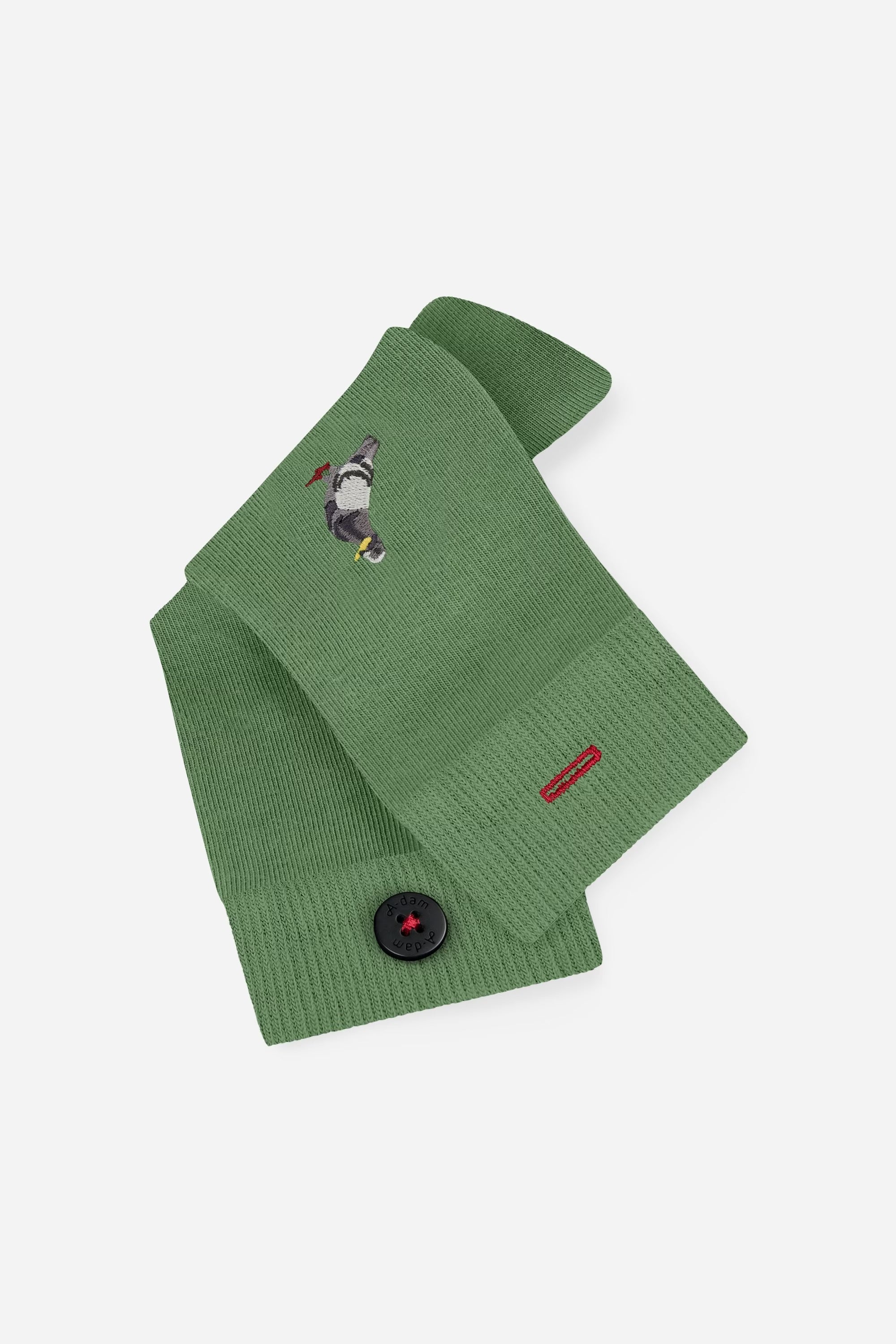 Green pigeon socks