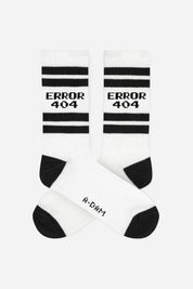 Black stripe error crew socks