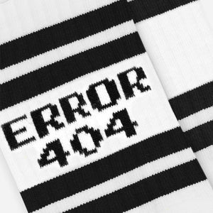 Black stripe error crew socks