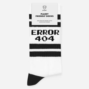 Black stripe error crew socks