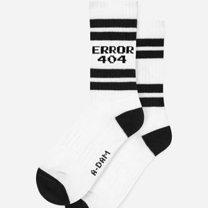 Black stripe error crew socks