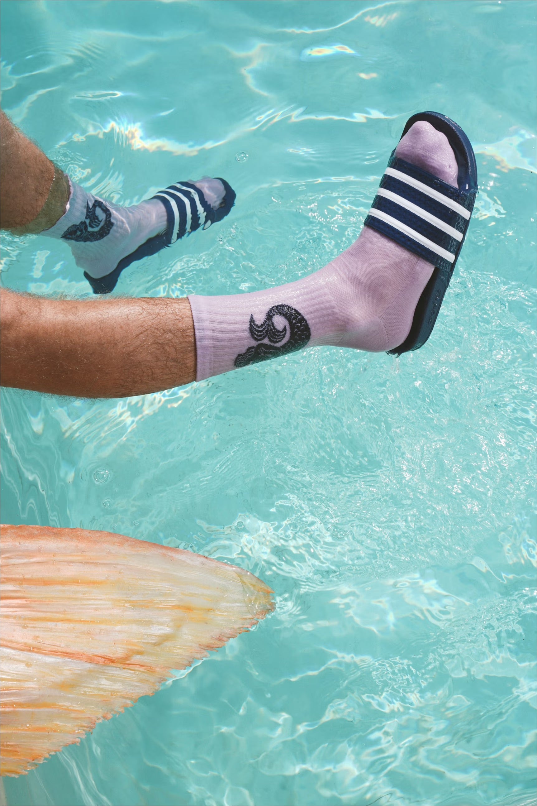 Lilac mermaid crew socks