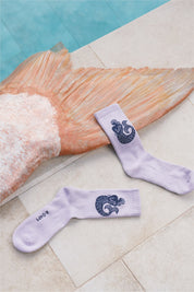 Lilac mermaid crew socks