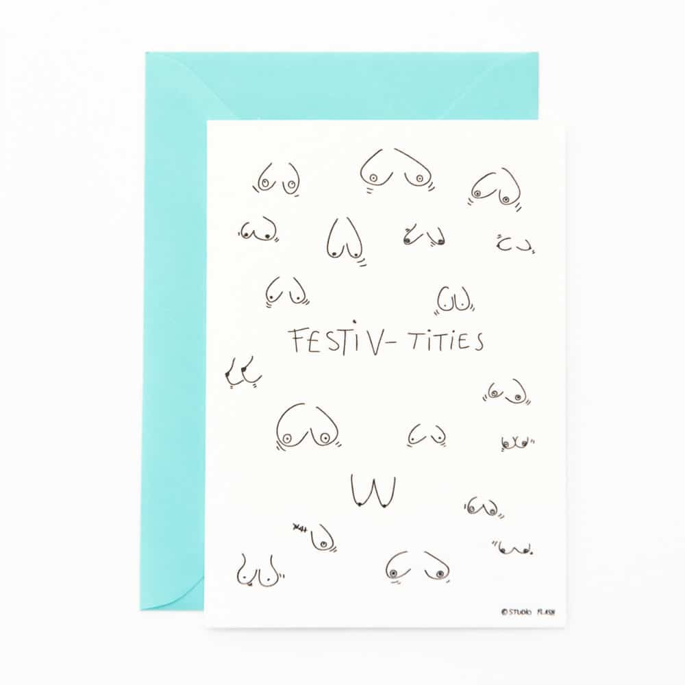 Letterpress kaart - festivtities