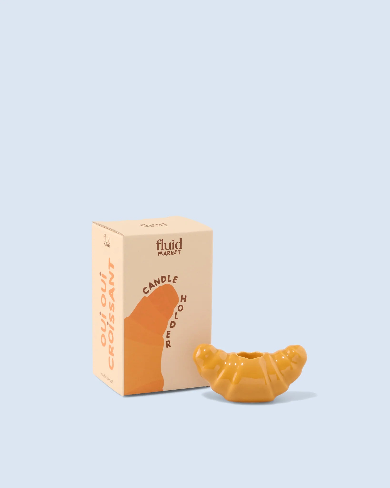 croissant - candle holder
