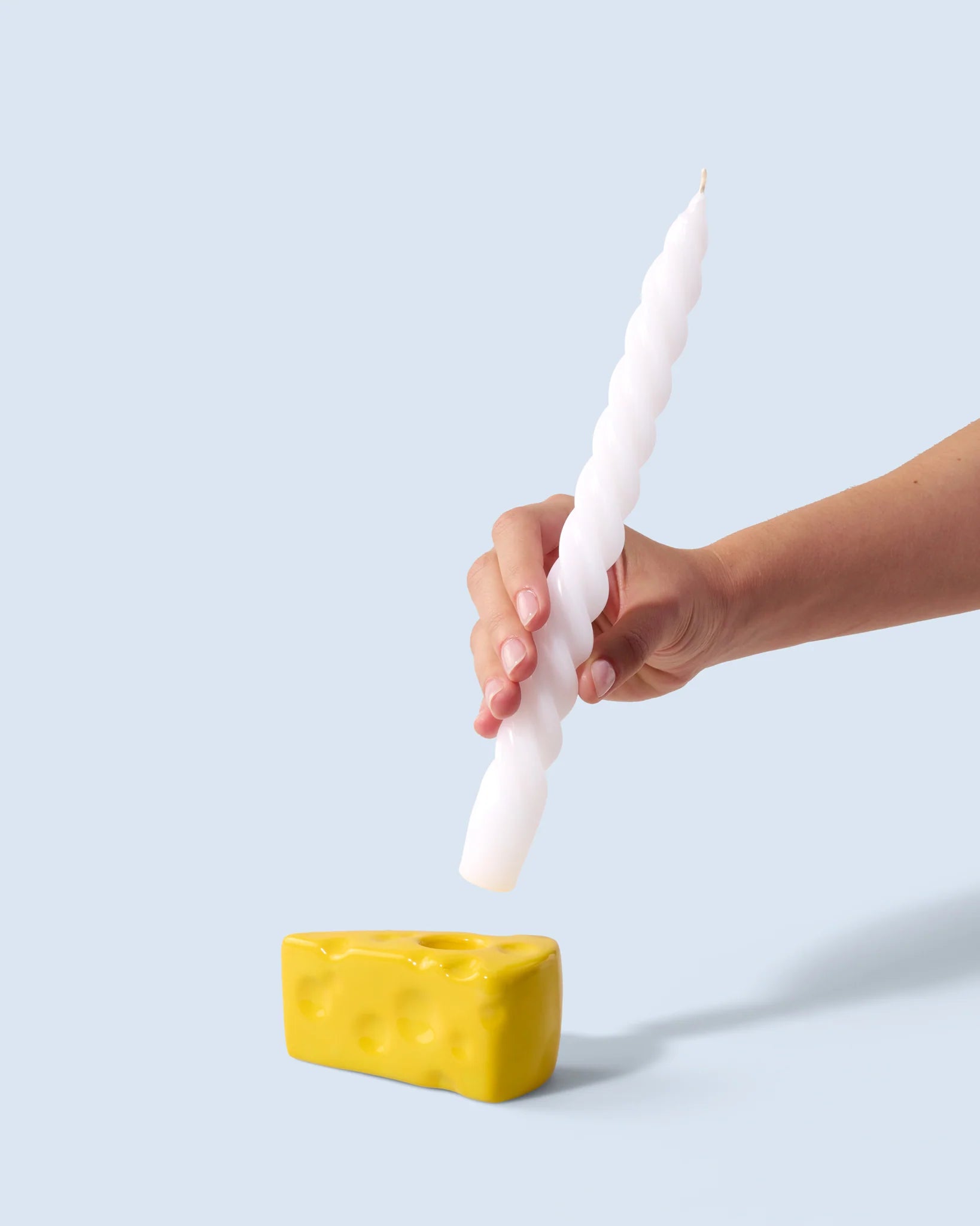cheese - candle holder