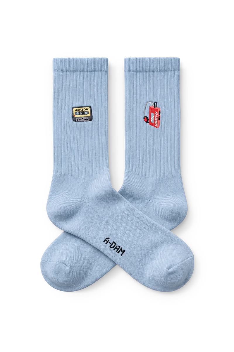 cassette walkman crew socks