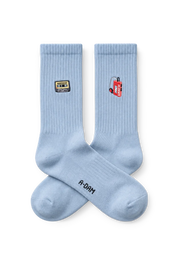 cassette walkman crew socks