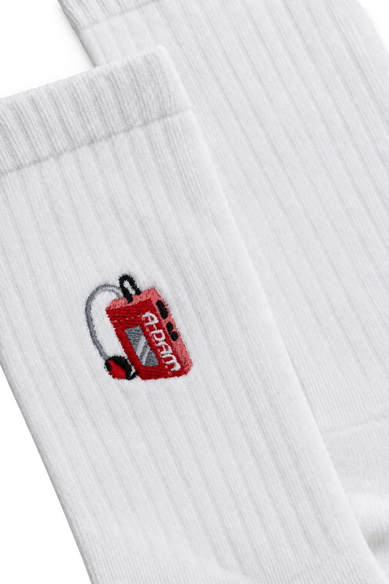 crew socks walkman white