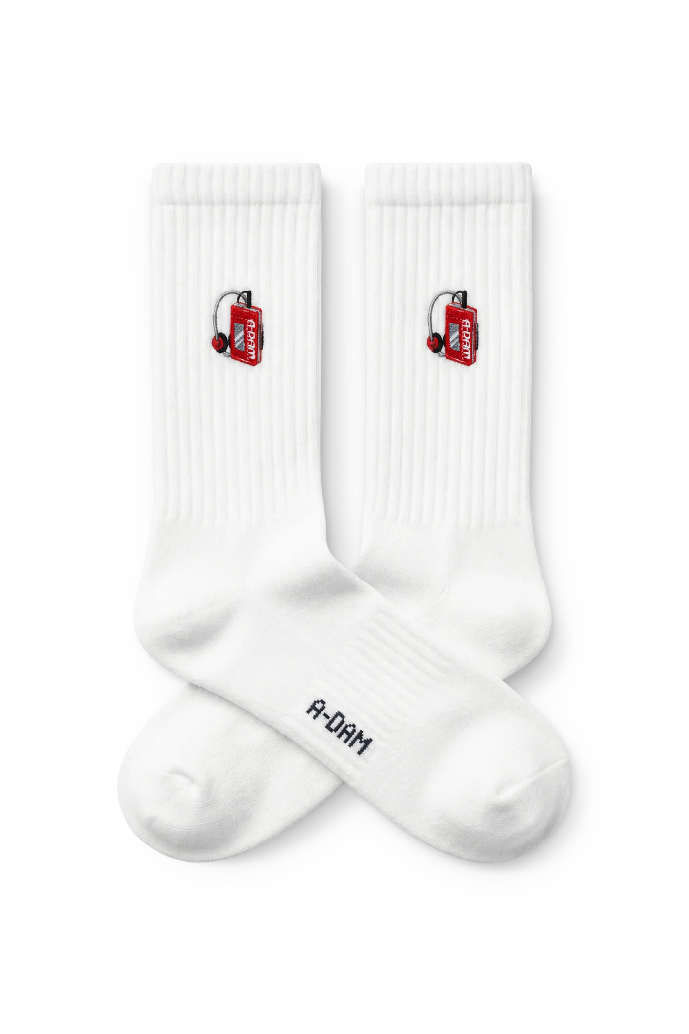 crew socks walkman white