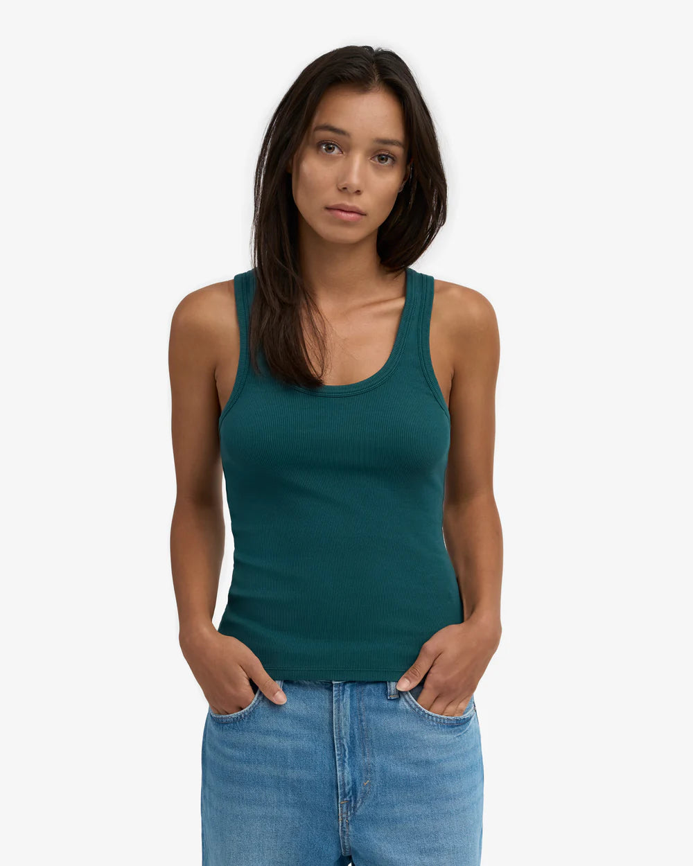 Women organic rib tank top