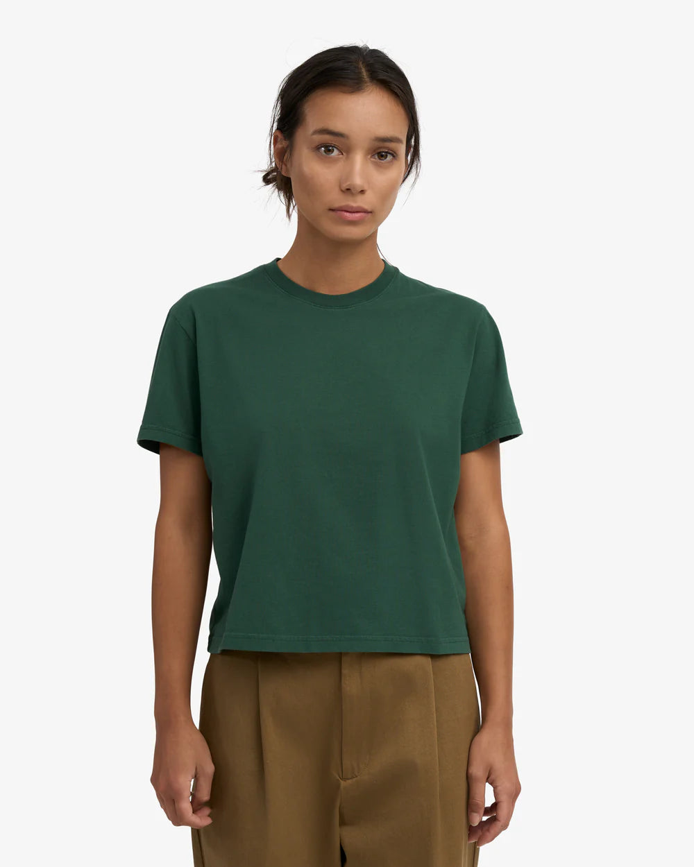 Organic boxy crop tee