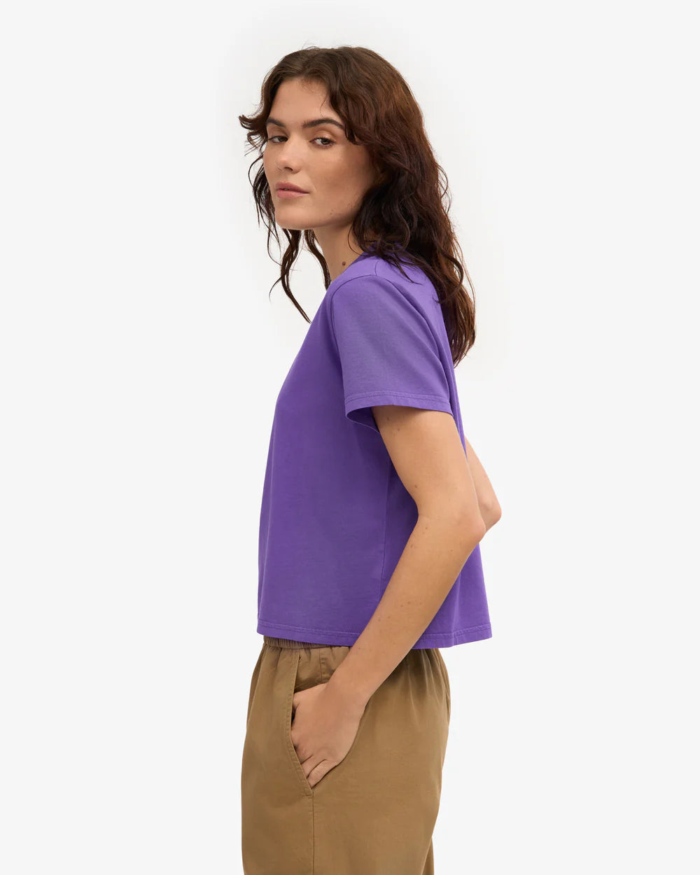 Organic boxy crop tee