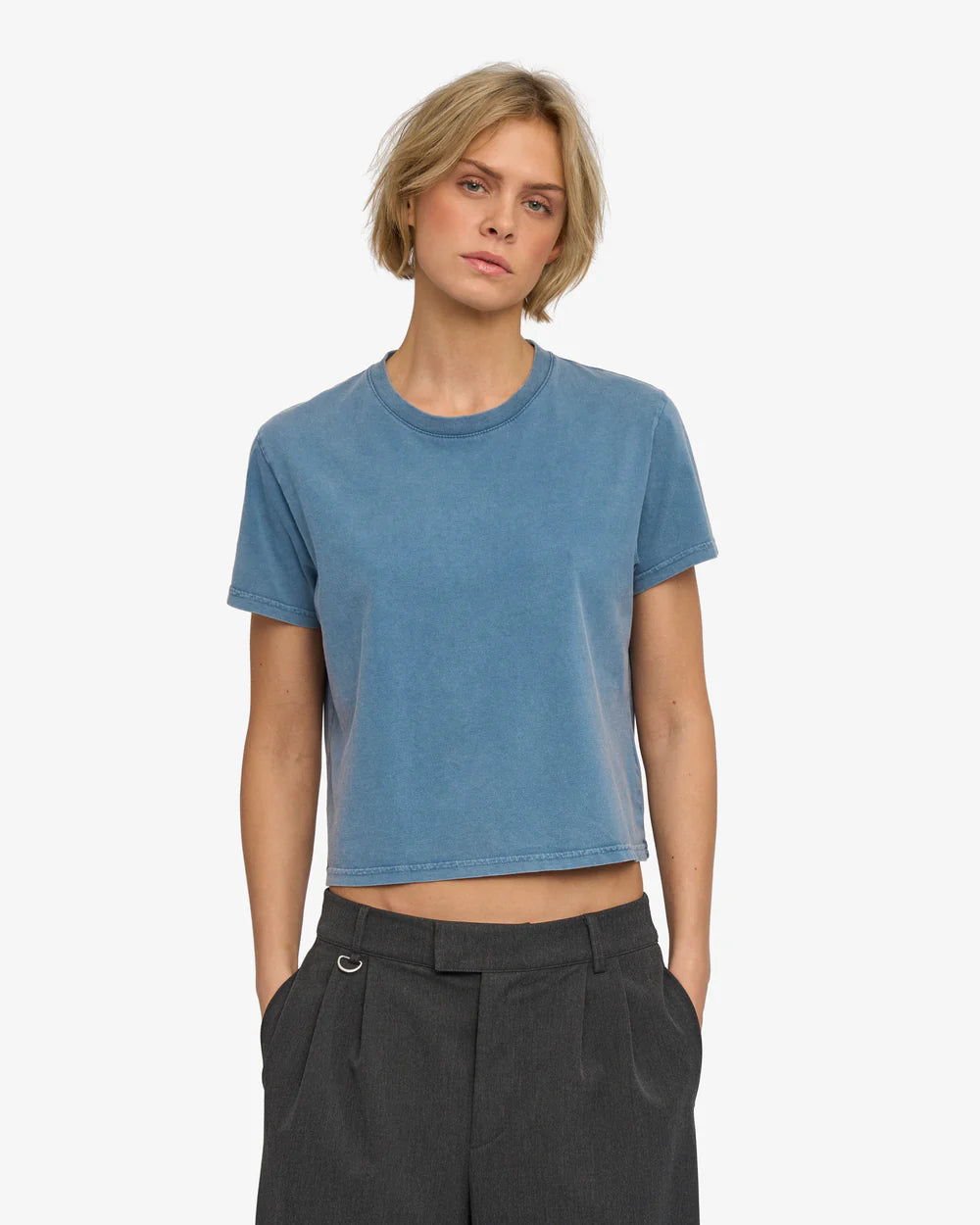 Organic boxy crop tee