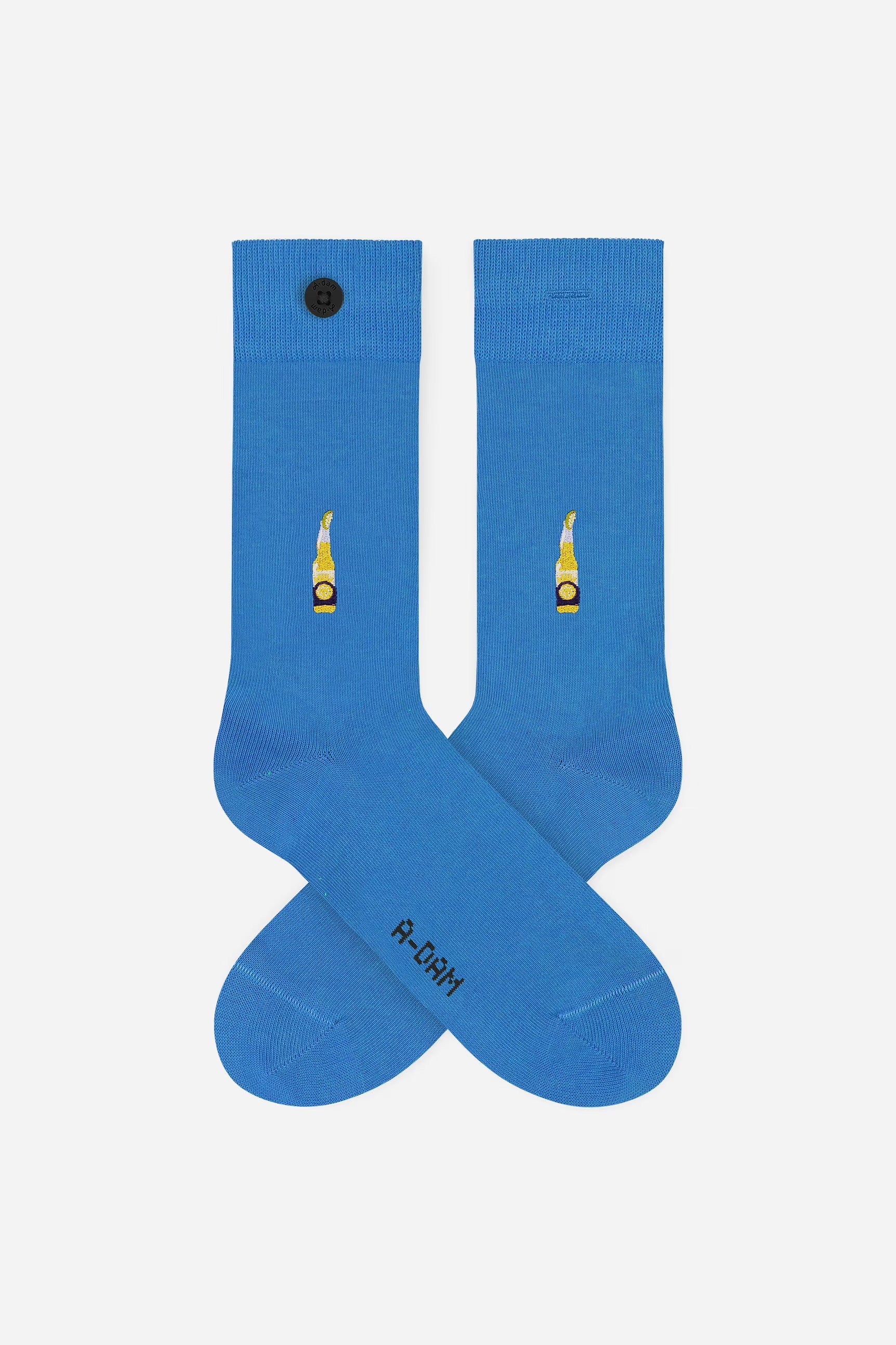 Blue beer socks