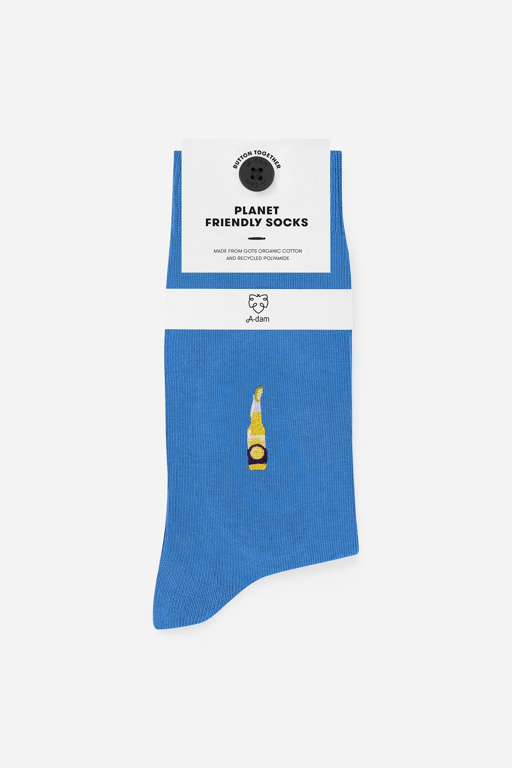 Blue beer socks