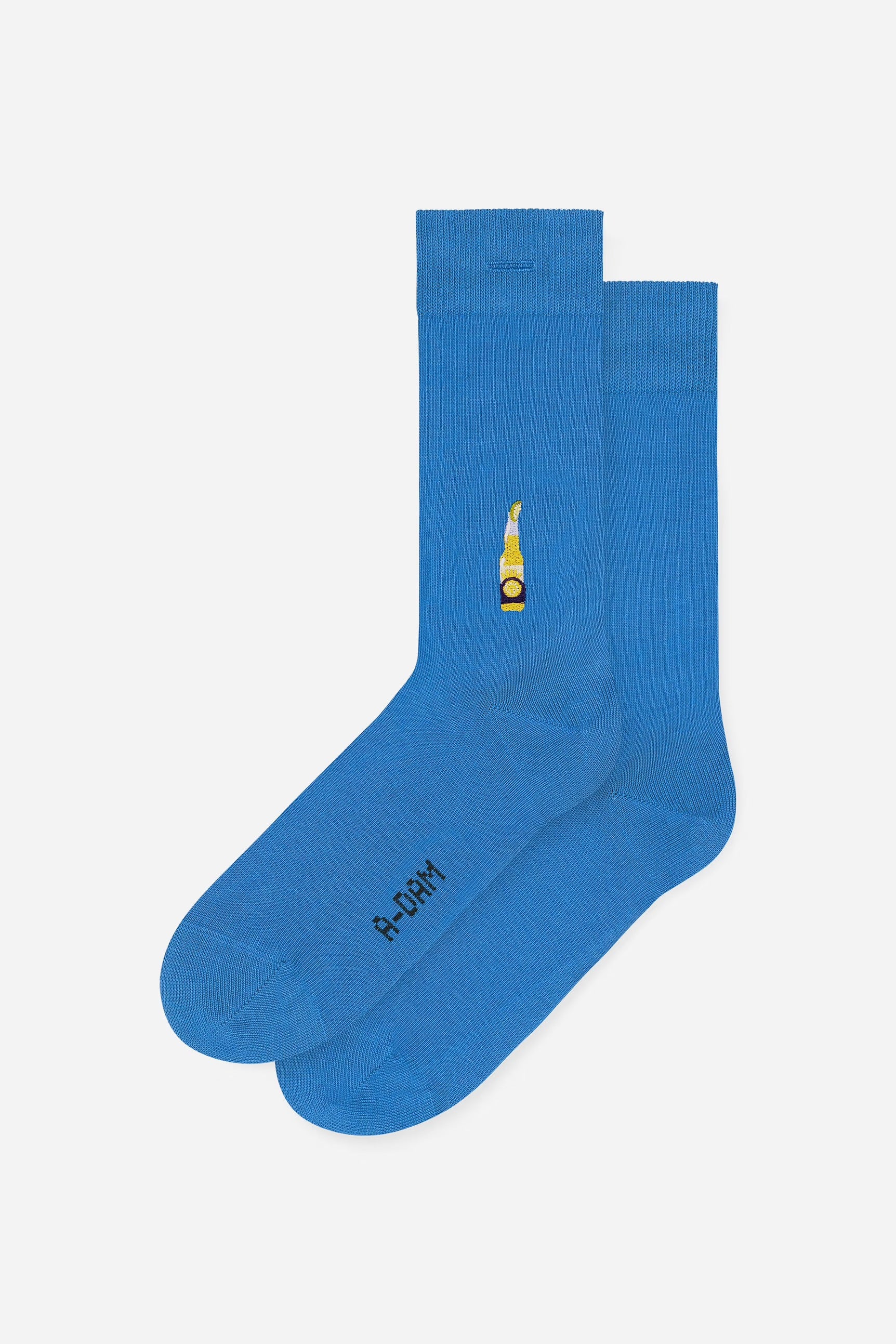 Blue beer socks