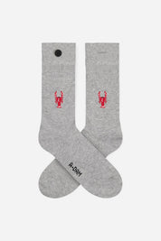 Grey melange lobster socks