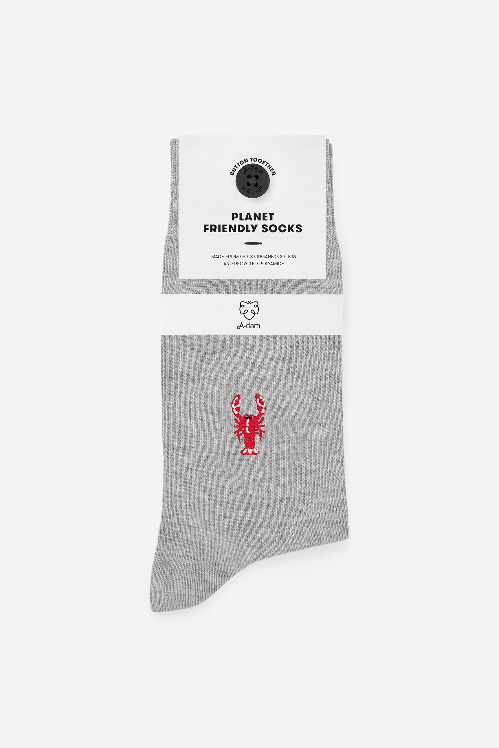 Grey melange lobster socks