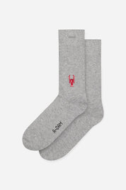 Grey melange lobster socks