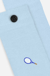 Light blue racket socks