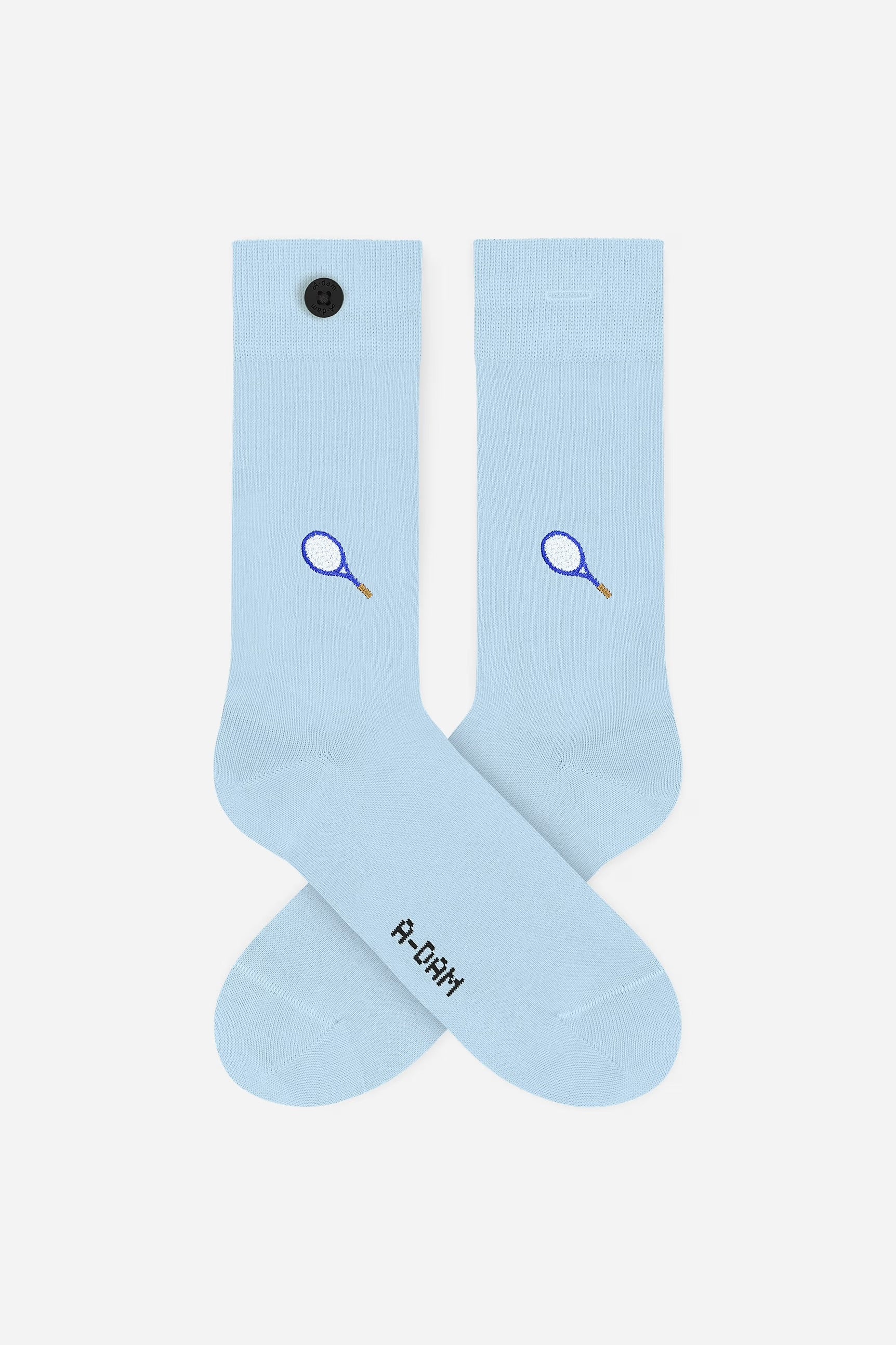 Light blue racket socks