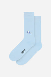 Light blue racket socks