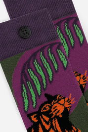 Green jungle socks