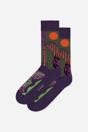 Green jungle socks