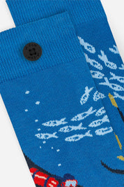 Blue underwater socks