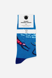 Blue underwater socks