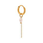 Oorbel - chain nude drop hoop