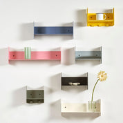 pli wall shelf with hooks - slim version