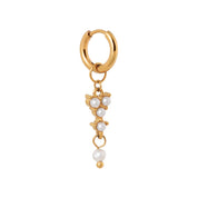 Classy pearl hoop - oorbel