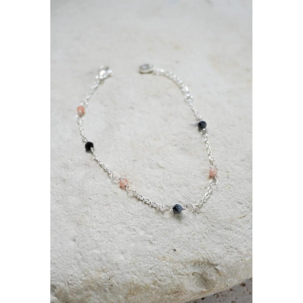 Armband - Double dottie black goud of zilver