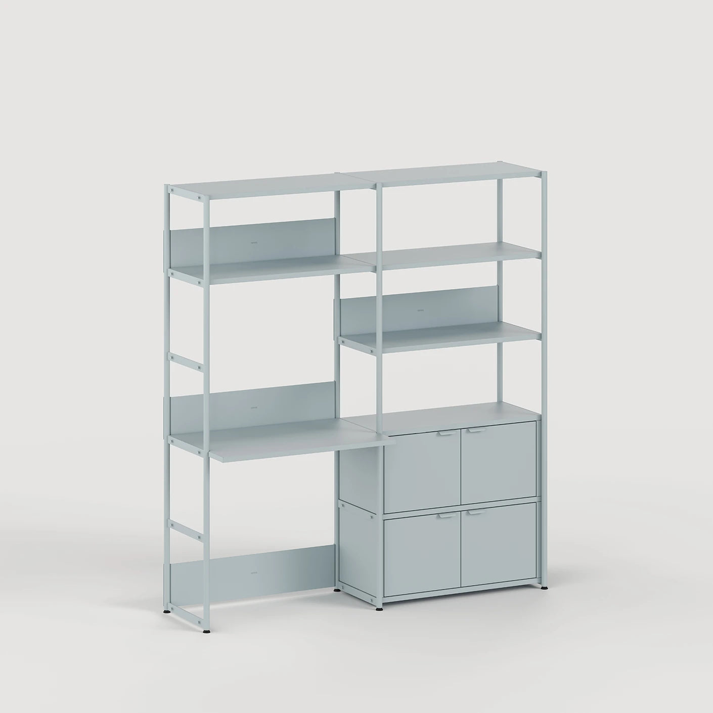 unit steel modulair wandsysteem - bureau dubbel