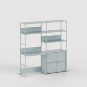 unit steel modulair wandsysteem - bureau dubbel